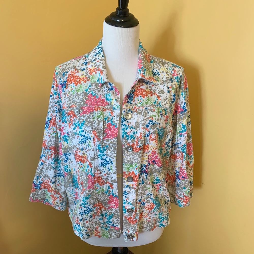 Multi Floral Christopher & Banks Jacket